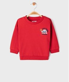GEMO Sweat ample à motifs sportifs bébé garçon rouge standard