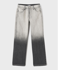 GEMO Jean loose à taille réglable avec délavage dégradé fille noir standard