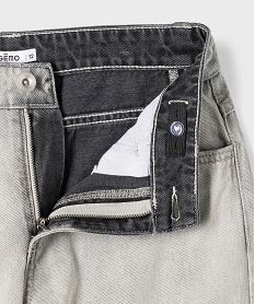 jean loose a taille reglable avec delavage degrade fille noir standard jeansJ006601_2