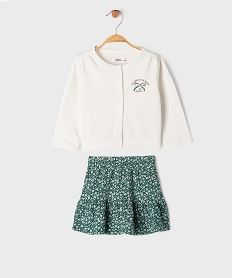ensemble 2 pieces jupe gilet bebe fille vertJ006801_2