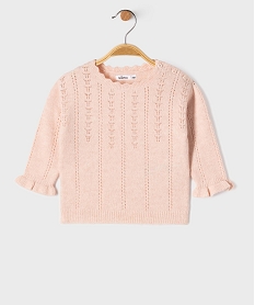 GEMO Pull en maille fantaisie bébé fille rose standard