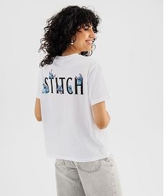 tee-shirt manches courtes imprime devant et dos femme - stitch blanc standard t-shirts manches courtesJ010201_3