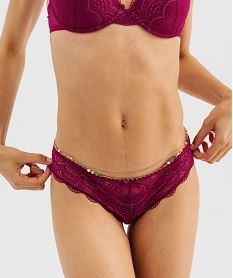 culottes en dentelle et tulle femme (lot de 2) rouge culottesJ011801_4