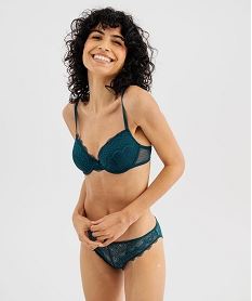 GEMO Culottes en dentelle et tulle femme (lot de 2) Vert