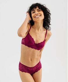 shorty en dentelle et plumetis femme (lot de 2) rouge shortiesJ012201_4