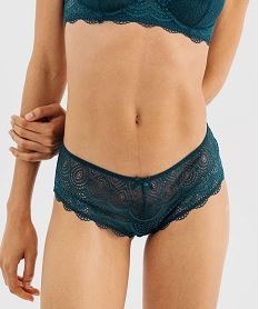 GEMO Shorty en dentelle et tulle femme (lot de 2) Vert