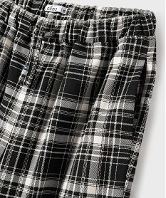 pantalon a carreaux large et fluide fille imprime pantalonsJ014201_2
