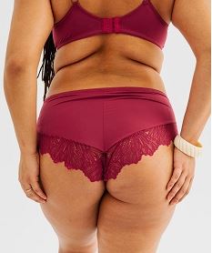 culotte en microfibre et dentelle femme grande taille rose culottesJ016601_2