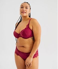 culotte en microfibre et dentelle femme grande taille rose culottesJ016601_3