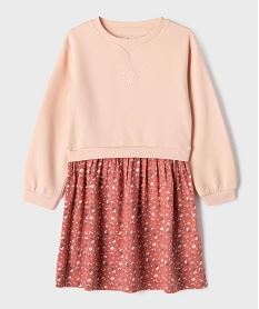 GEMO Robe avec haut sweat fille rose standard