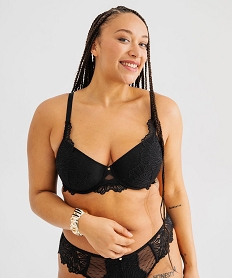 GEMO Soutien-gorge emboitant à coques fines femme grande taille noir standard