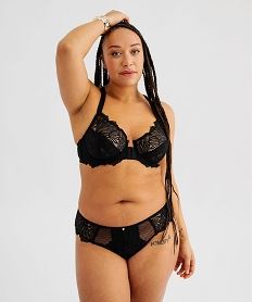 soutien-gorge grande taille emboitant a armatures a dos fantaisie noir standardJ019201_3