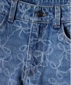 jean wide leg avec motifs delaves et taille ajustable fille bleu jeansJ021601_2