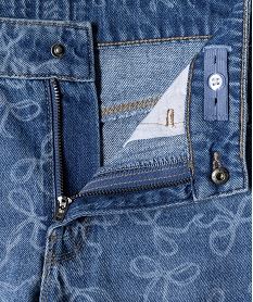 jean wide leg avec motifs delaves et taille ajustable fille bleu jeansJ021601_3