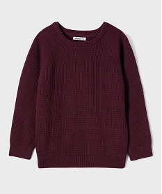 GEMO Pull en maille garçon violet standard