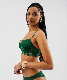 soutien-gorge corbeille a bonnets paddes en dentelle femme vert standard soutien gorge avec armaturesJ029101_3