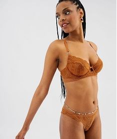 soutien-gorge corbeille a armatures et basque fantaisie femme brun soutien gorge avec armaturesJ029501_4