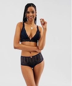 soutien-gorge triangle sans armatures en dentelle a mousses amovibles femme bleu soutien gorge sans armaturesJ030101_3