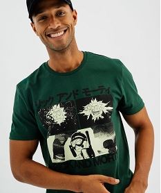 tee-shirt manches courtes en coton imprime homme - rick morty vert standard tee-shirtsJ030701_2