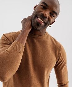 pull a col rond en coton homme orange pullsJ031101_2