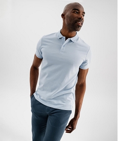 GEMO Polo manches courtes avec finitions fantaisie homme[MISSING] Bleu