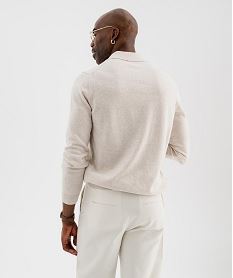 pull fin avec col polo homme beige pullsJ032901_3