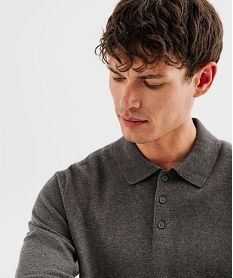 pull fin avec col polo homme[missing] gris pullsJ033301_2