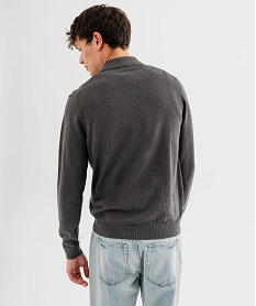pull fin avec col polo homme[missing] gris pullsJ033301_3