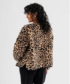 veste en sherpa reversible femme noir standard manteauxJ036301_3