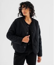 veste en sherpa reversible femme noir standard manteauxJ036301_4