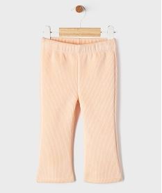 GEMO Pantalon en maille côtelée à doublure fourrure imitation bébé fille rose standard