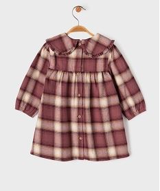 robe manches longues a col claudine a carreaux bebe fille rouge robesJ042701_3