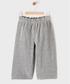 GEMO Pantalon large en velours côtelé avec taille élastique bébé fille Gris