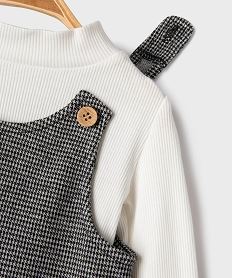ensemble 2 pieces bebe fille - robe et tee-shirt beigeJ043901_2