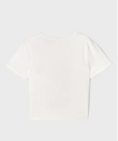 tee-shirt manches courtes coupe courte imprime japon fille beige tee-shirtsJ047401_3