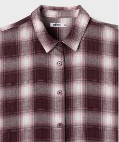 chemise a carreaux en flanelle de coton fille imprimeJ047601_3