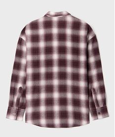 chemise a carreaux en flanelle de coton fille imprimeJ047601_4