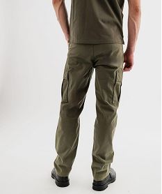 pantalon cargo regular en coton stretch homme kaki standardJ051701_3