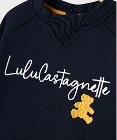 sweat avec broderie poitrine bebe garcon - lulucastagnette bleuJ056401_3