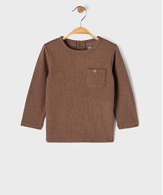 GEMO Tee-shirt chaud à manches longues bébé garçon marron standard