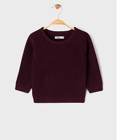 GEMO Pull en maille fantaisie à manches raglan bébé garçon Violet