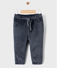 GEMO Pantalon en velours côtelé avec doublure polaire bébé Bleu