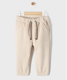 GEMO Pantalon en velours côtelé avec doublure polaire bébé Beige