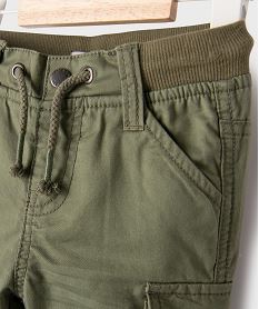 pantalon coupe cargo double avec taille elastique bebe garcon vertJ059401_2