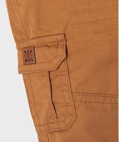pantalon coupe cargo double avec taille elastique bebe garcon brunJ059601_2