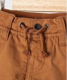 pantalon coupe cargo double avec taille elastique bebe garcon brunJ059601_3