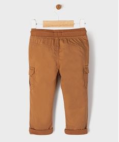 pantalon coupe cargo double avec taille elastique bebe garcon brunJ059601_4