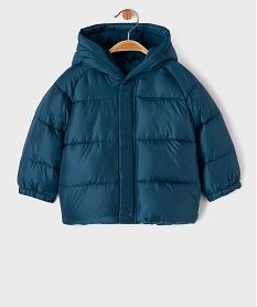 GEMO Doudoune à capuche avec doublure polaire bébé garçon bleu standard