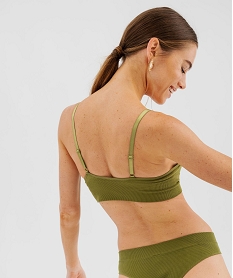 brassiere push-up en maille cotelee a fines bretelles[missing] kaki standard soutien gorge avec armaturesJ061401_2