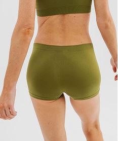boxer en maille extensible femme kaki standard shortiesJ061601_2